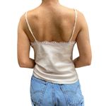 Victoria's Secret Vintage 80s Gold Label VS Baby Pink Scalloped Lace Eyelet Cami Photo 4