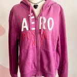 Aeropostale Pink 3D Logo Zip Up Hoodie Sweater Y2K 2000s Preppy 2014 XL Photo 0