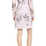 Leith Long Sleeve Floral Chiffon Dress Lavender Frost Medium Photo 1