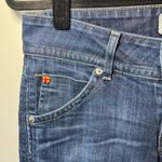 Hudson Jeans Hudson Signature Bootcut Flap Jeans Dark Blue Distressed Stretch Womens Sz 28x29 Photo 6