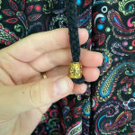 Women’s casual paisley patterned flare pants — XS Black Photo 2