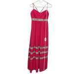Badgley Mischka Belle Badgley Mischka Size 4 Small Pink Maxi Dress Empire Waist AQJ-C Photo 4