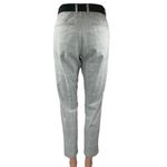 ZARA Gray Plaid Checkered Straight Skinny High Rise Trousers Dress Pants Size S Photo 2