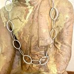 Silver tone chain link necklace Photo 2