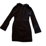 Likely  Garnett Long Sleeve Black Faux Wrap Midi Dress 6 Photo 3