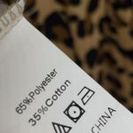 Anthropologie Leopard Cheetah Print Pattern Long Sleeve Midi Dress Button Cinch Waist Large Photo 12