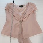 Alex Evenings  Pink Glam Brooch Jacket Midi Dress Size 18 Vintage‎ 90s Chiffon Photo 7