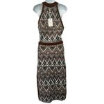 Mother Brown Midnight Walk Lone Star Halter Crop Top Sweater Skirt Set S NEW Tag Photo 8