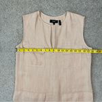 Theory  Utilitarian Linen Blend Shift Dress Rose Quartz Beige 2 Photo 8