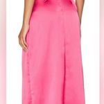 We Wore What REVOLVE Barbiecore Pink Cut Out Midi Skirt Satin NWT $80  Photo 2