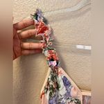 Floral Vintage Mesh Keyhole Ruffle Sleeve Strap 3D Flowers Babydoll Dress Size S Photo 5