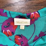 Modcloth • Jade Floral poppy print Peter Pan collar blouse chiffon bow tie neck Photo 4