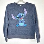 Disney Stitch Pullover Sweatshirt L Soft Crew Neck Long Sleeve Screen Graphic Photo 0