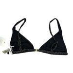 ANDIE NWT  Swim X Demi Moore The Tropez Triangle Bikini Top S Black Gold #3326 Photo 13