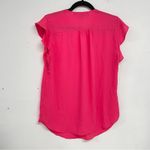 Cynthia Steffe  Hot Pink Cap Sleeve Blouse Womens S Barbie Core Shirt Top Flutter Photo 7