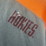 Champion grey/Orange Maroon thin fitted 1/4 zip jacket size S HokieVirginia Tech Photo 4