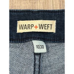 Warp + Weft Skinny Jeans Women's Size 10/30 Dark Blue Slim Fit Tapered Leg Denim Photo 5