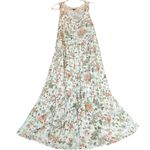 Frye  Floral Maxi Dress L Sleeveless Button Romantic Cottagecore Country Peasant Photo 10