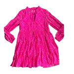 Lilly Pulitzer Swing Sarita Dress Pink Metallic Dots Party Sparkle Size 8 Photo 1