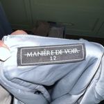 Maniere De Voir  Satin Ruched Mini Dress Pale Blue Photo 6