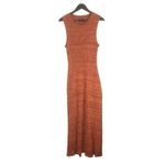 MINKPINK  Women's Knit Maxi Dress XL Orange Sleeveless Ribbed Cotton Fall Stretch Photo 1
