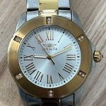 Invicta Angel Ladies Watch Crystal Embellishments Two-Tone Bracelet Round Dial Photo 1