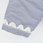 Tory Burch NWT Petra Reversible Skinny Candy Stripe Blue Quilted Jacket XL Photo 6