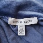 Spense Sport Womens Velour Jacket Size Large Full Zip Slate Blue High neck Y2K Photo 8