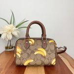 Coach NWT Mini Rowan Crossbody In Signature Canvas With Banana Print Photo 2