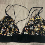 Flirtitude  Black and Yellow Floral Bralette Photo 0