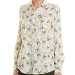 BeachLunchLounge NTM: Lemon Printed Alanna Button Down Long Sleeve Top Sz L Photo 14