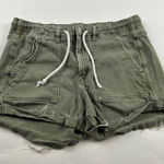 American Eagle  Washed Olive Stretch Denim High Rise Shorts 6 Photo 0