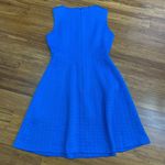 The Limited  Fit & Flare Dress Women XS Blue Texture Sleeveless Workwear Cocktail Photo 3