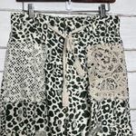 POL Leopard Patchwork Pants Crochet Lace Boho Cottagecore Drawstring Small Photo 10
