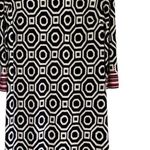 Eliza J Geometric Print Shift Dress Knee Length 3/4 Sleeves Size 6 Work Business Photo 0