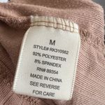 Brown Ribbed Square Neck Top, Minimalist, 90s, Y2K,‎ Earthy, Casual, Medium Photo 3