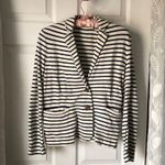J.Crew Striped Pocket 100% cotton Blazer women size XS two buttons Striped Photo 1