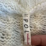 POL  Cable Knit long sleeve lace hem detail off white sweater size Medium Photo 7