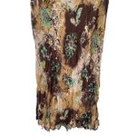 Style & Co  Woman Brown Floral Flutter Sleeve V Neck Midi Dress Size 16W Photo 2