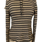 Lucky Brand Chloe Striped Thermal Knit Long Sleeve Henley Tee Womens size Medium Photo 0