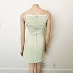 [Vintage] 90s Wrapper Green Mini Dress Daisy Belt Y2K High Neck Halter Sz Large Photo 1
