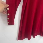 The Limited  Cowl Tunic Sweater Sz 1X Gold Button Garnet Holiday Preppy Office Photo 1