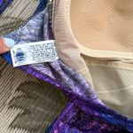 Roxanne Vintage Swimsuit One Piece Sarong Front Purple Blue 12 14 16 38C Photo 8