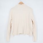 Loft  Cream Button Front Collared Sweater Knit Jacket Cardigan XL Photo 4