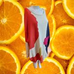 Wynne Layers Abstract Print Sweater Women's 3X Multicolor Cotton Acrylic Knit White Photo 6