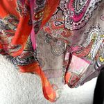 Style & Co Womens Tops Size S Sheer Chiffon Paisley Print Photo 5