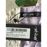 Nasty Gal  Edge Your Bets Purple White Off Shoulder crop top size 4 NWT Photo 2