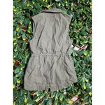 Sebby  100% Cotton Army Green Utility Cargo Vest Size Small Photo 1