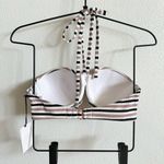 Shade & Shore Pink Textured Striped Bandeau Halter Bikini Top Women’s 34C NWT Photo 5