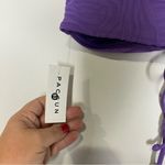 PacSun swim eco purple textured bandeau bikini top women’s size XL beach new Photo 3